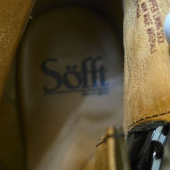 New Sofft Belvedere Brown Suede Women's size 8.5 Side Zip Bootie 3 1/2 inch heel - Picture 6 of 8